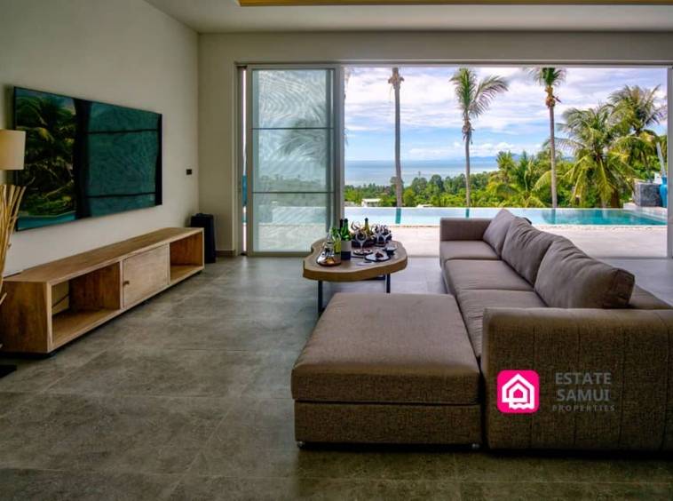 lounge with sea views