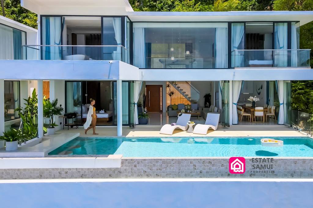 modern ocean view villa for sale, koh samui