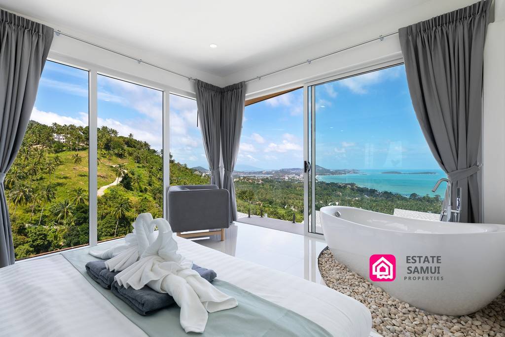 master bedroom sea views