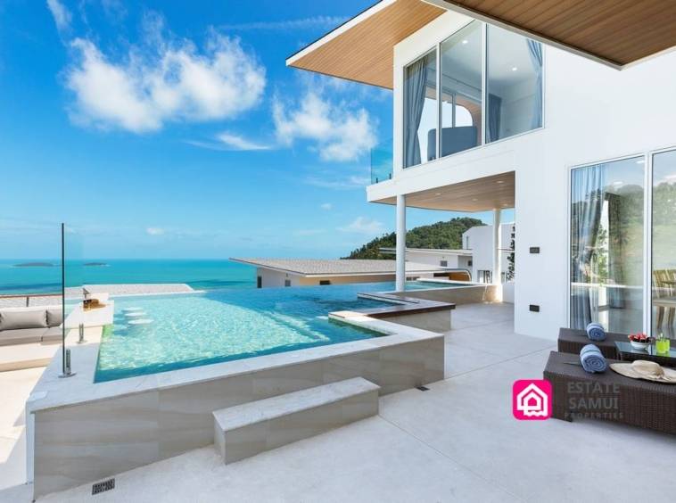stylish ocean view villa