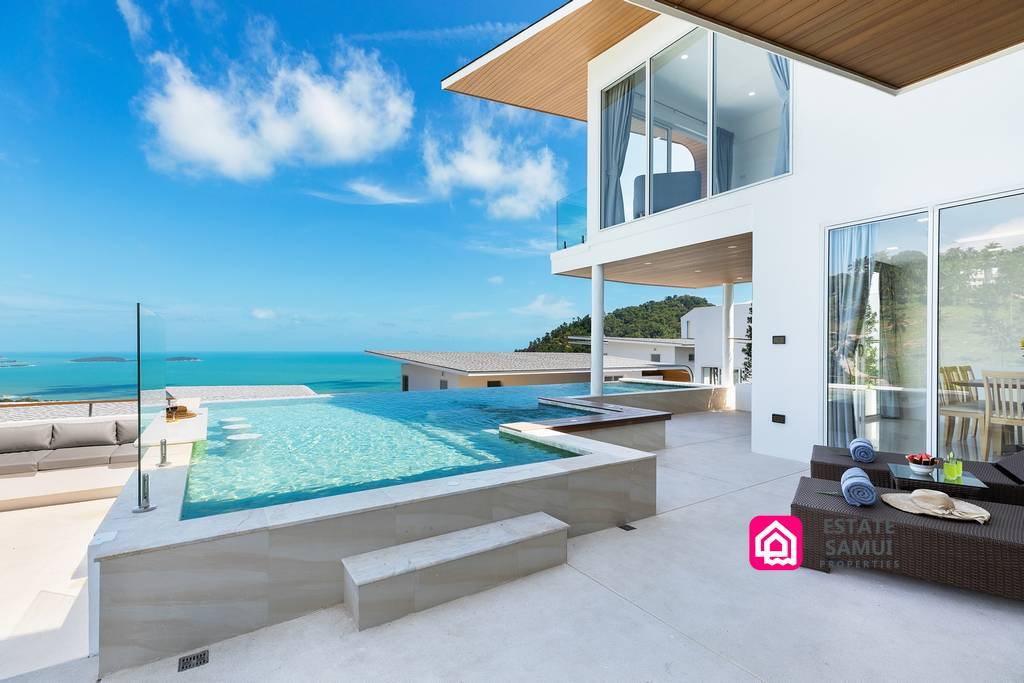 stylish ocean view villa