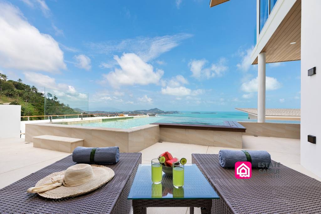 stylish ocean view villa