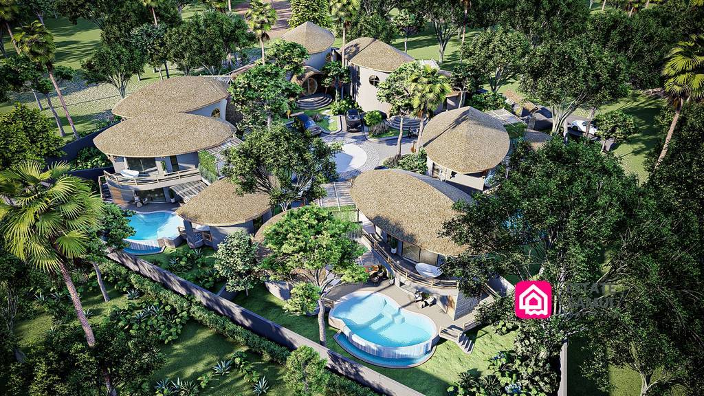tropical pool villas for sale