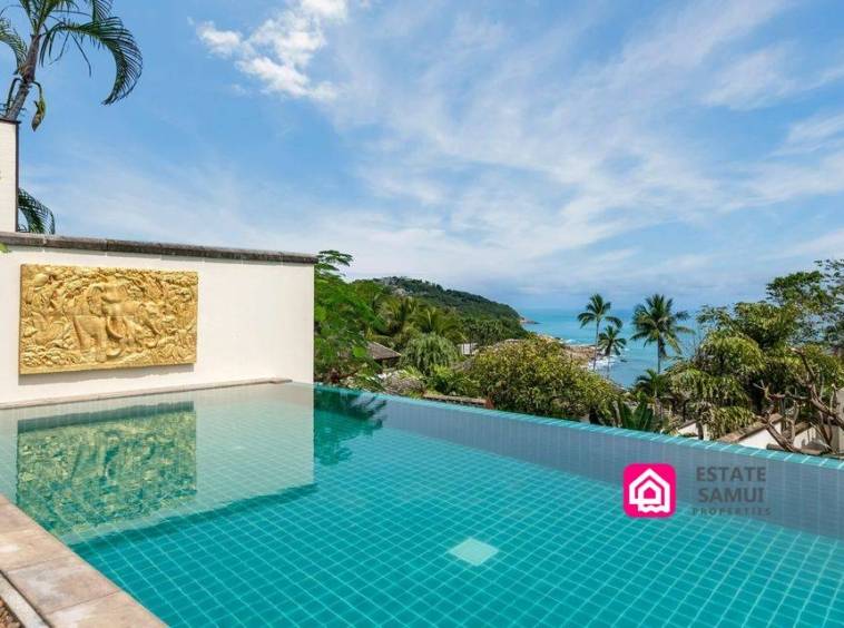 Image showcasing Luxury Ocean View Villa For Sale in Secure Estate - Estate Samui Properties