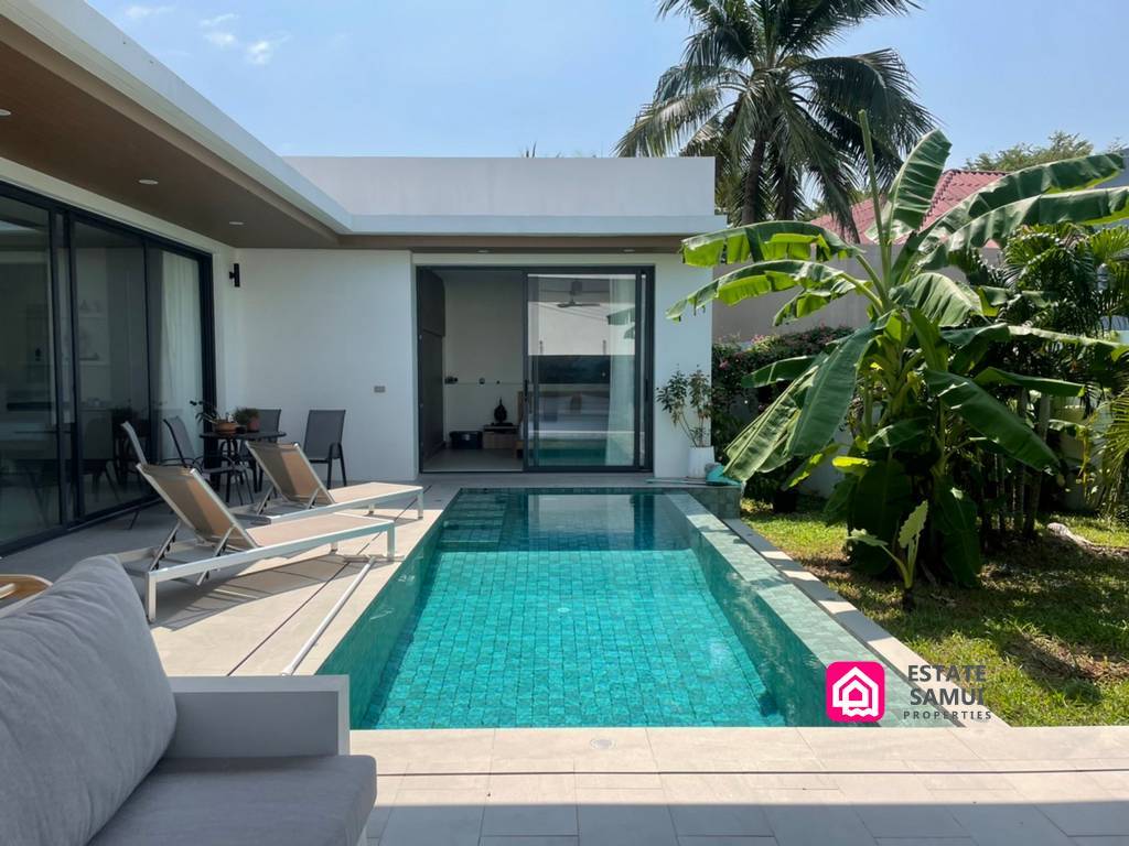 modern Bophut pool villa, koh samui