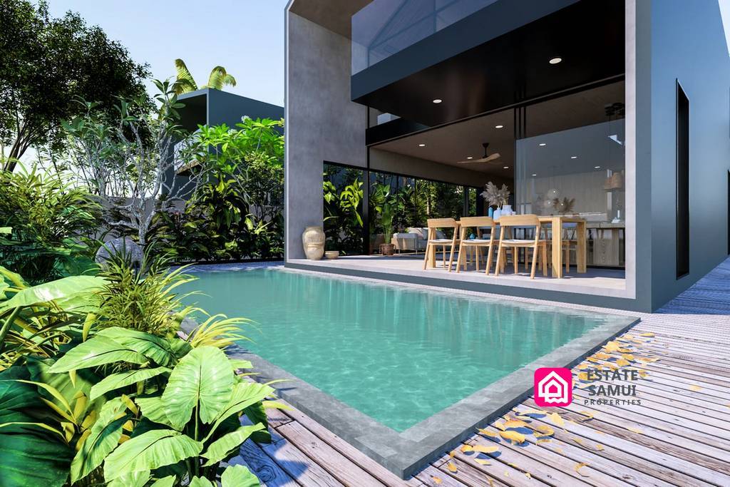 beachfront pool villas for sale, koh samui