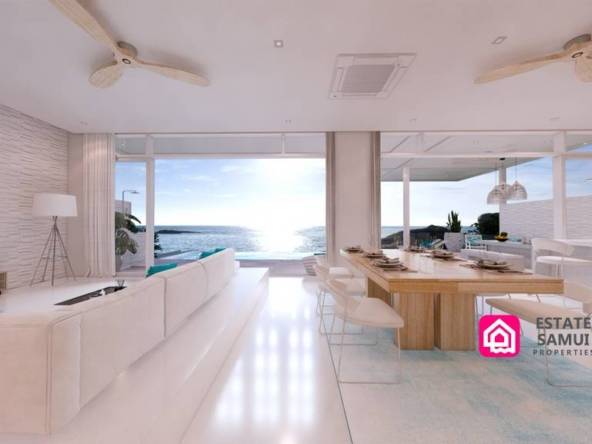 main living area opening to sea views