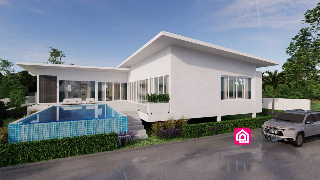 modern pool villa