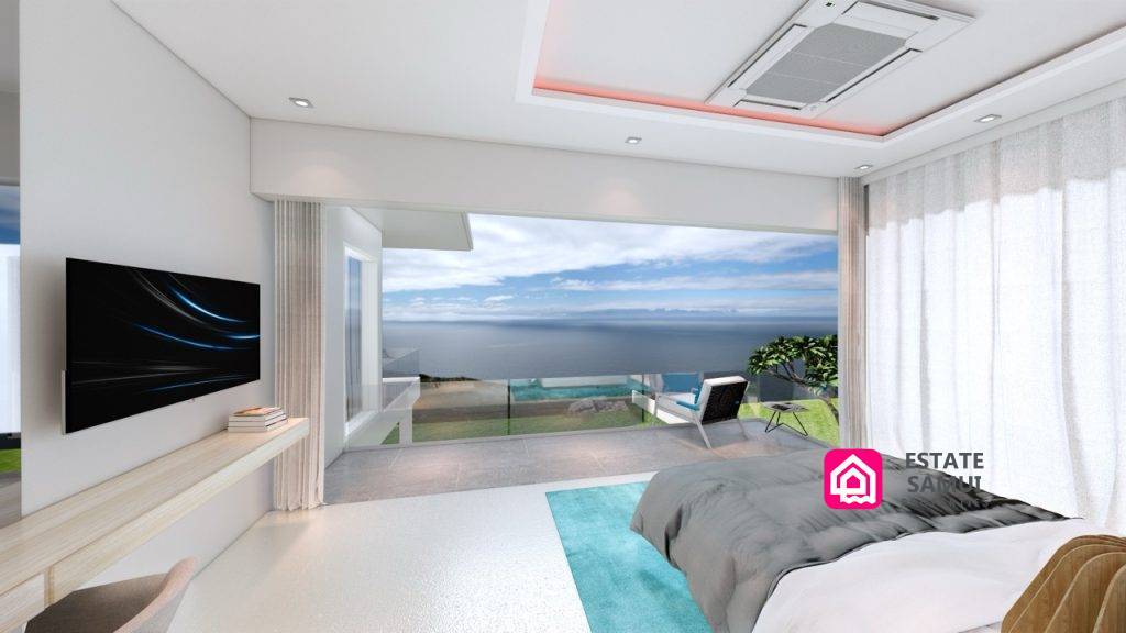 bedroom sea views