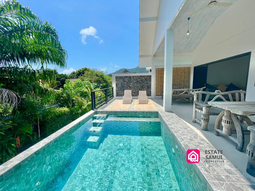 modern bungalows with plunge pool, koh samui