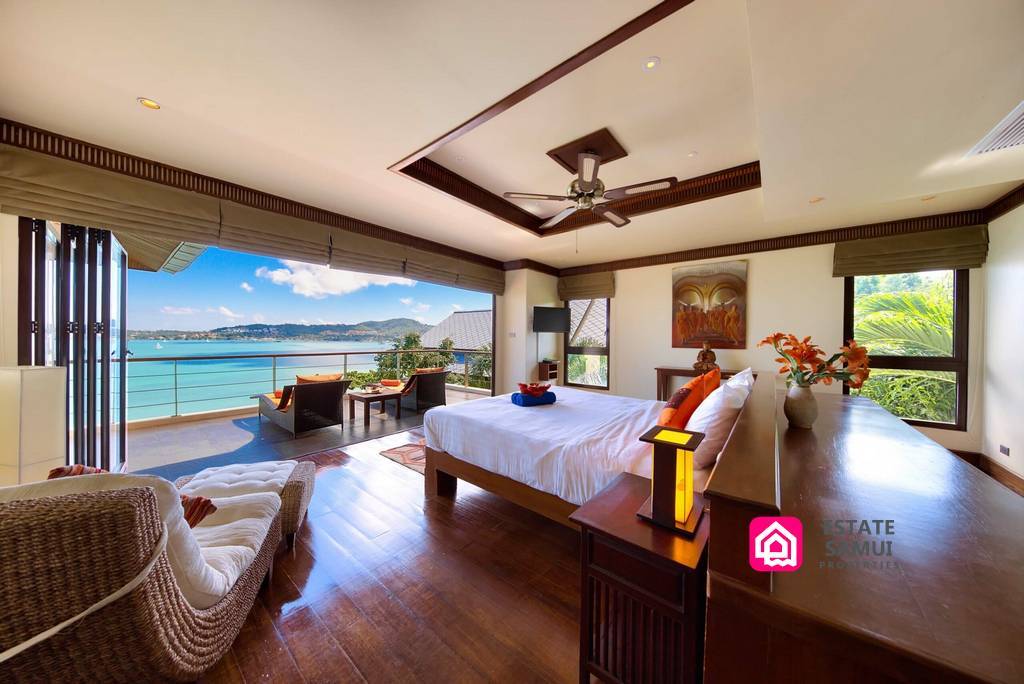 master bedroom sea views