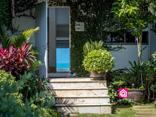 landscaped entrance