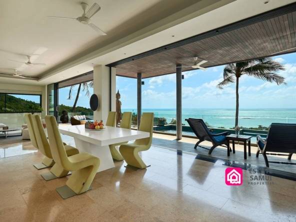 pool and sea views