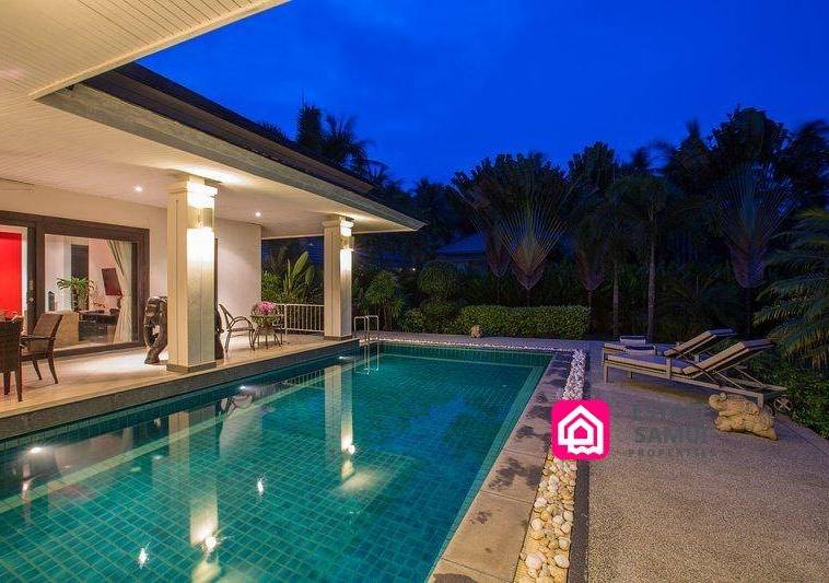 peaceful pool villa for sale