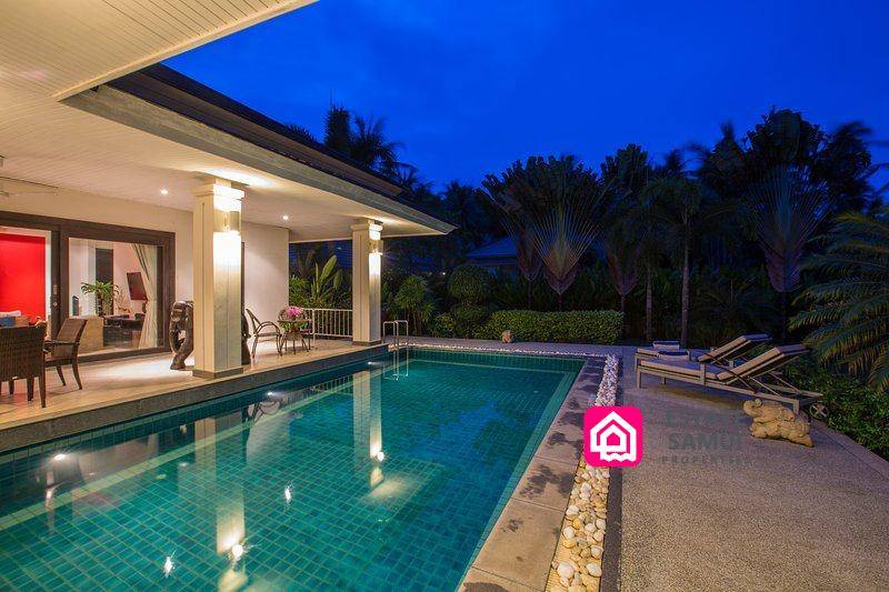 peaceful pool villa for sale