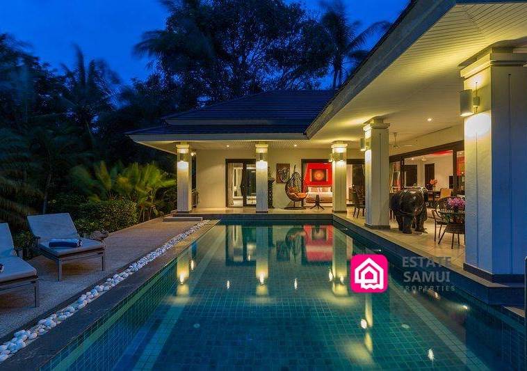 peaceful pool villa for sale