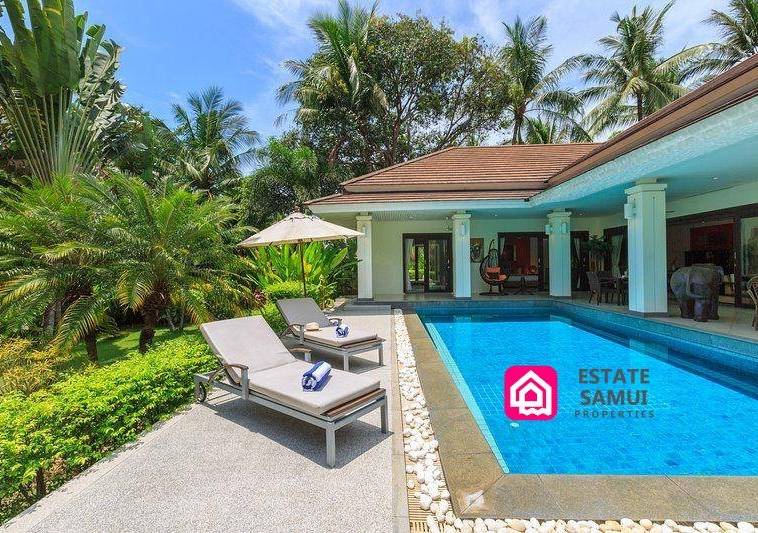 peaceful pool villa for sale, koh samui