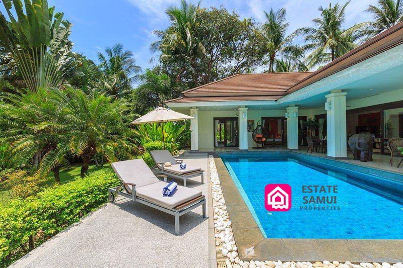 peaceful pool villa for sale, koh samui