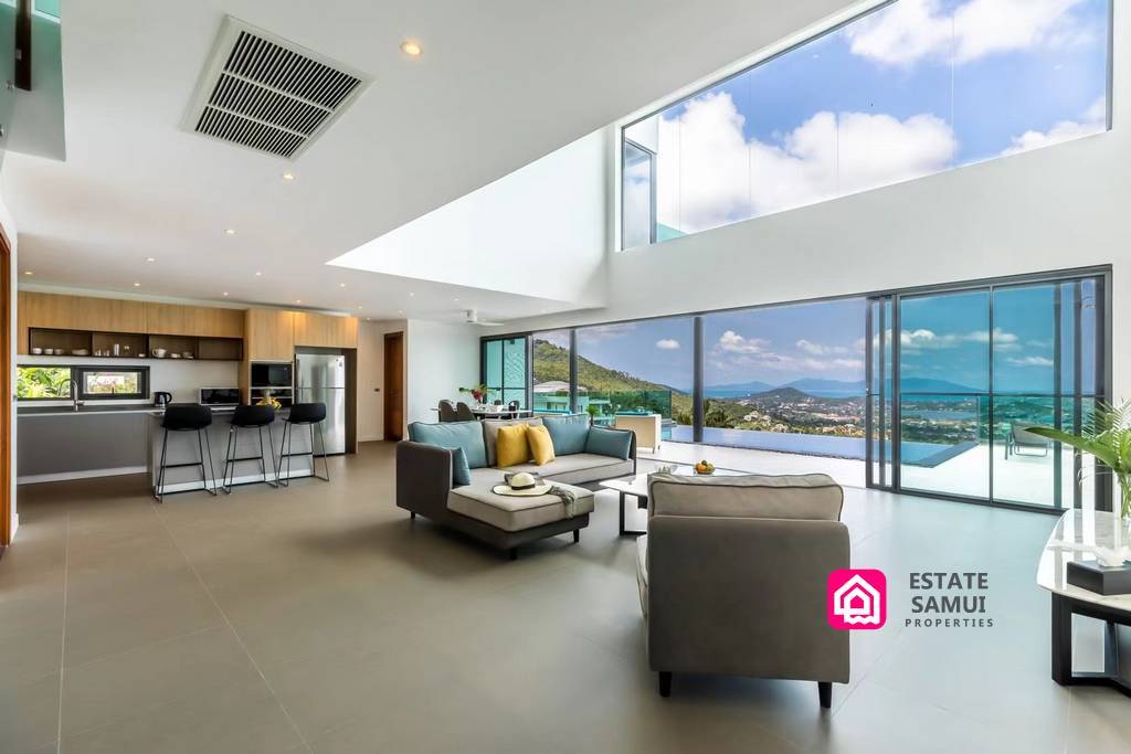 modern interiors with sea view