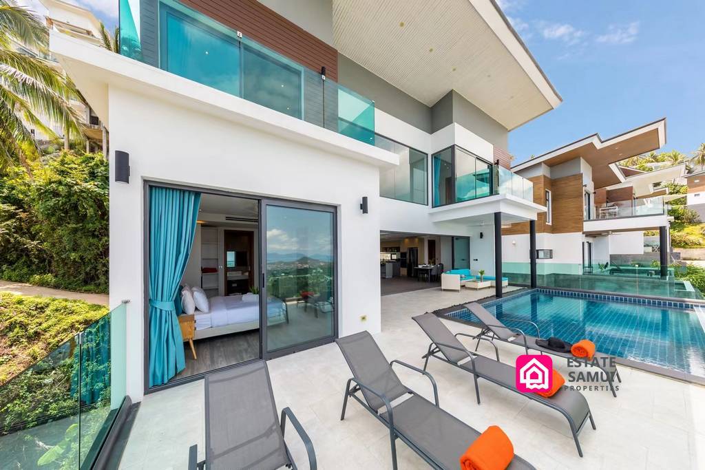 ocean view modern villa for sale, koh samui