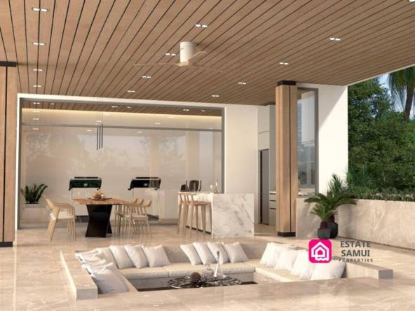 sunken lounge seating