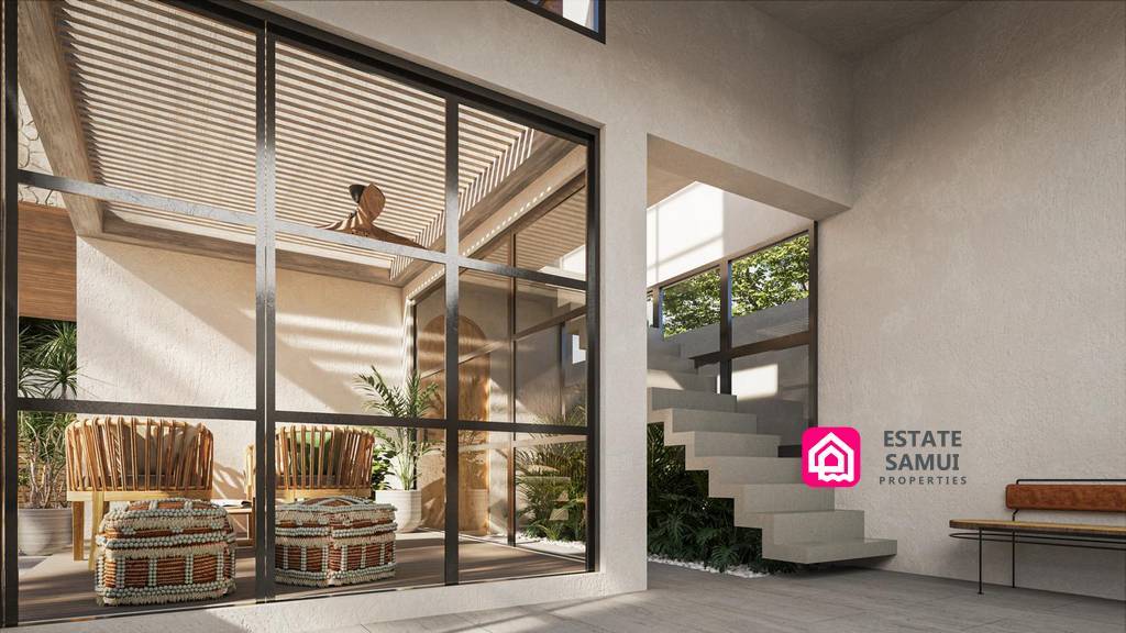 modern bangrak pool villas for sale, koh samui