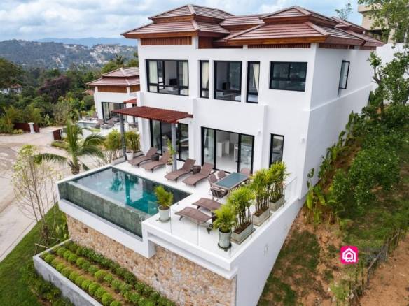 modern beachside villa for sale, koh samui