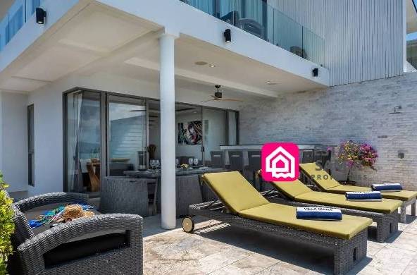 sunset beach view villa