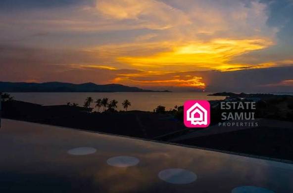 sunset beach view villa