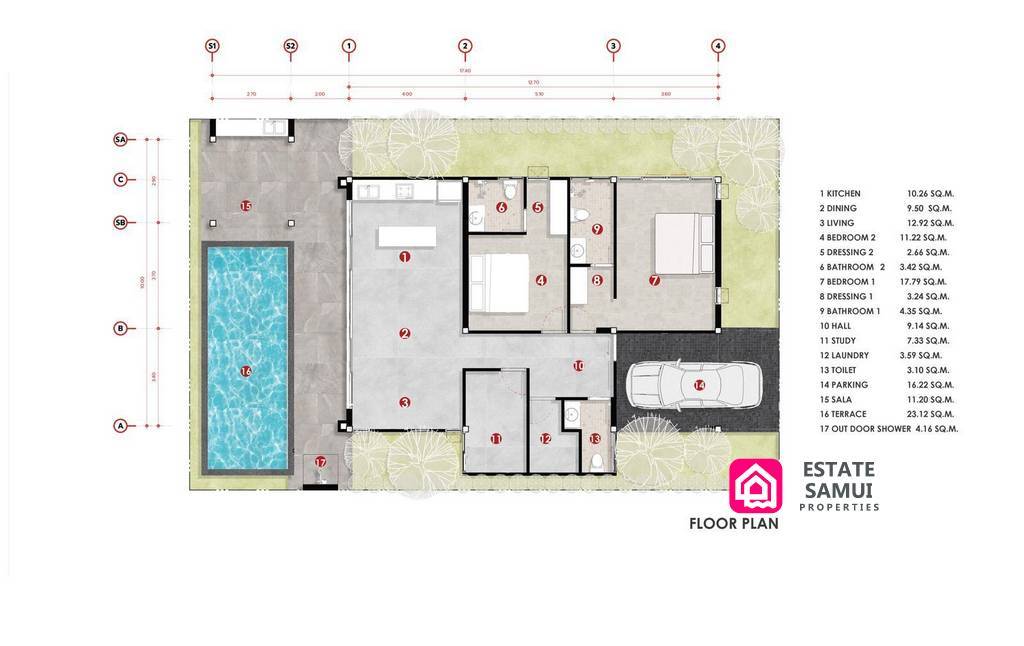 Modern Natural Pool Villa