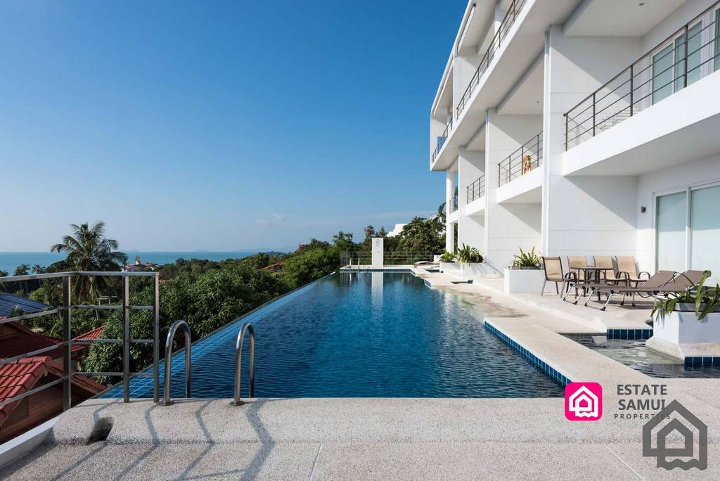 sea view pool apartment