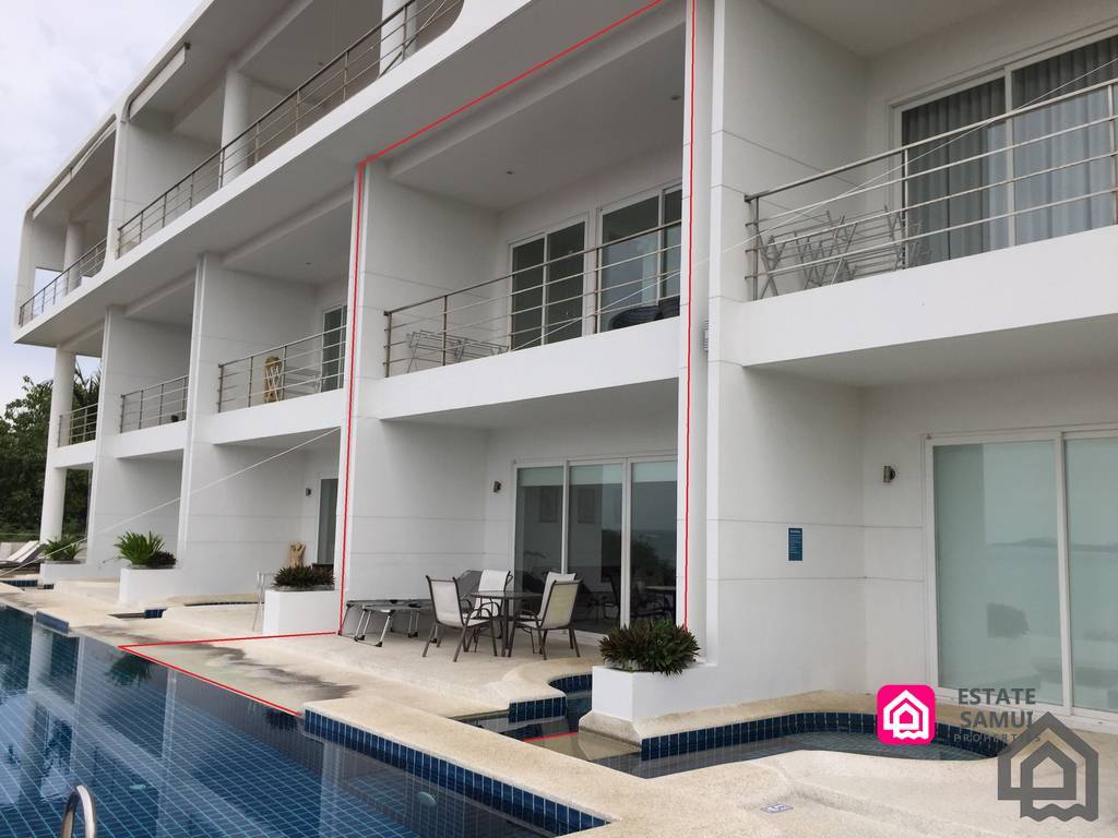 sea view pool apartment