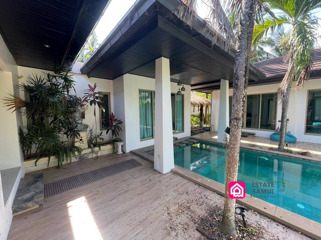 balinese pool villa for sale, koh samui