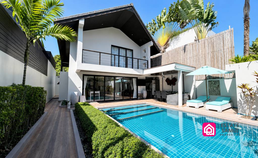 beachside pool villa, koh samui