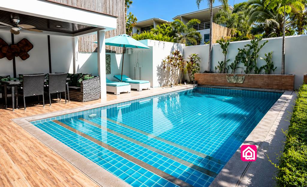 beachside pool villa, koh samui