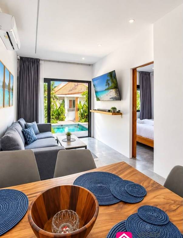 Contemporary living space at Hummingbird Boutique Villas