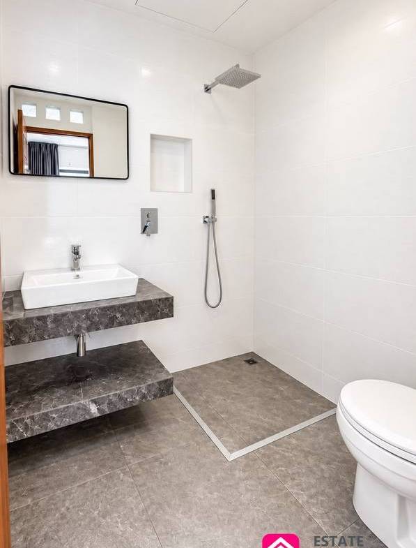 Modern bathroom with shower
