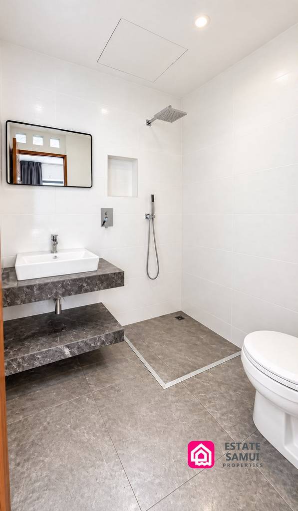 Modern bathroom with shower