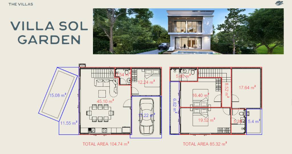 Villa Sol Garden floorplan
