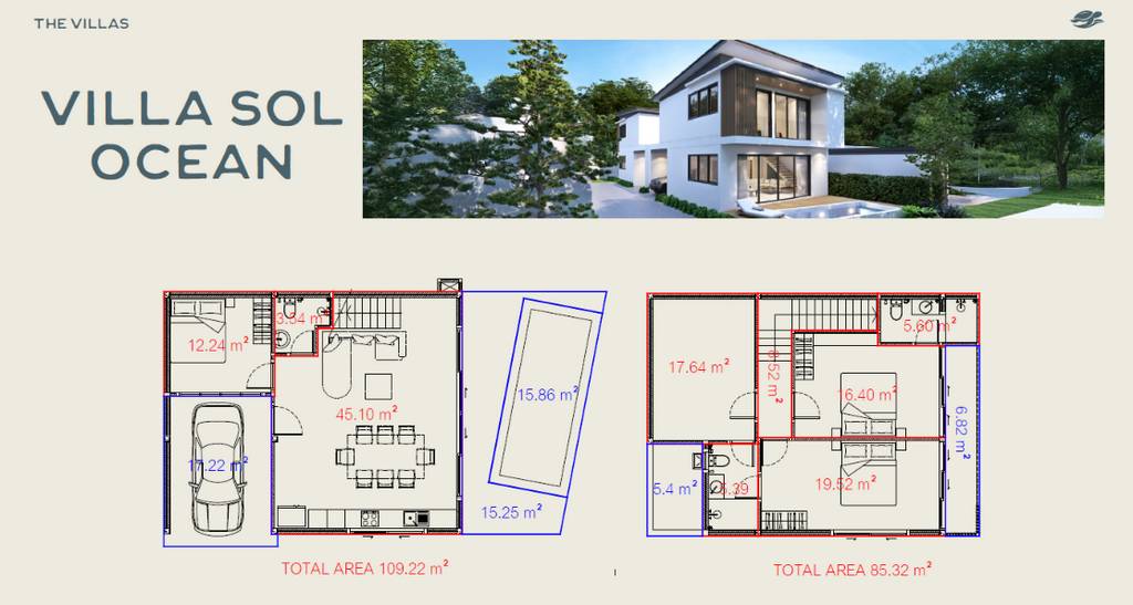 Villa Sol Ocean floorplan
