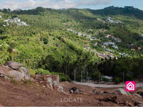 Chaweng Noi seaview land overlooking tropical valley