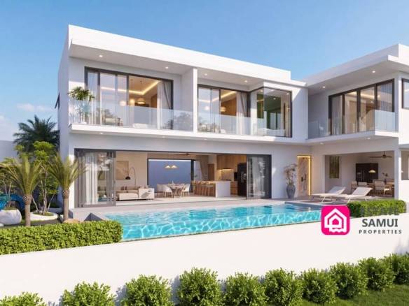 Contemporary Bang Makham villa with pool, terraces and landscaped garden