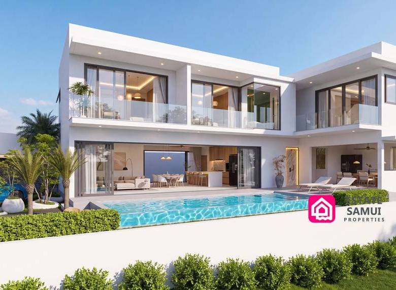 Contemporary Bang Makham villa with pool, terraces and landscaped garden