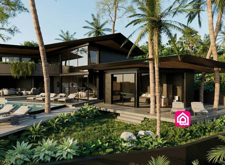 Unique sea view tropical pool villas surrounded by landscaped gardens