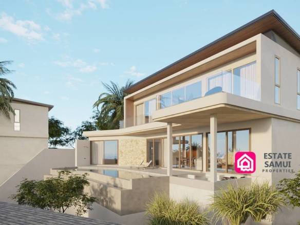 Contemporary Bangrak sea view villa with private infinity pool